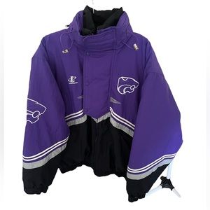 Vintage 90s Kansas State Wildcats Logo Athletic Jacket men's XL K-State